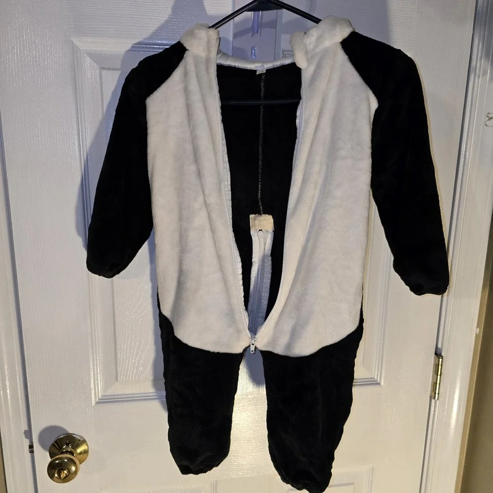 Panda Bear Hooded Halloween‎ Costume Pajama Suit Lounger Size 18 Months Michley